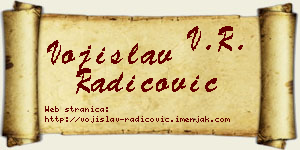 Vojislav Radicović vizit kartica